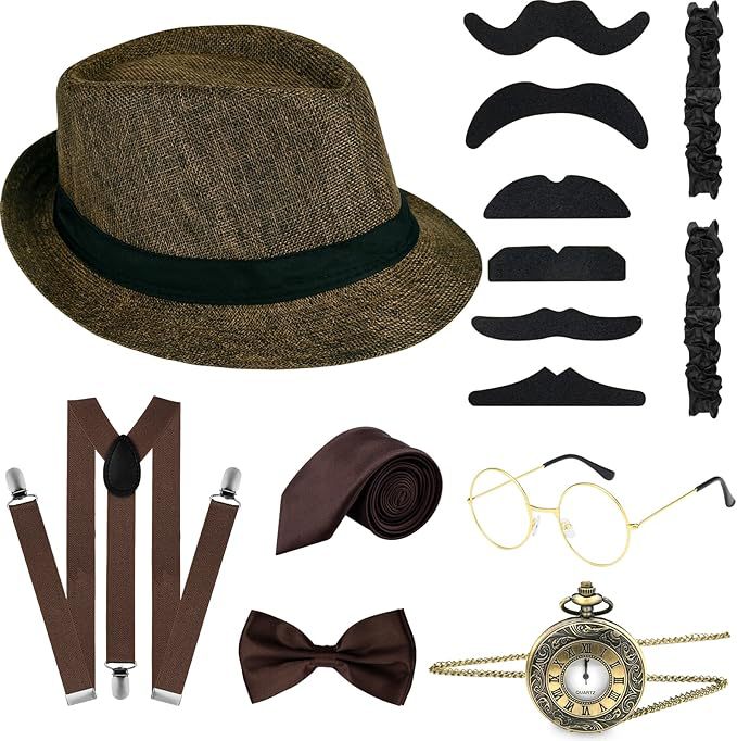 Men'S Accessories In The 1920S - Men 1920s Gatsby Costume Accessories Set