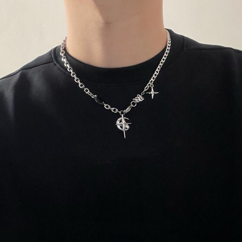 2023 Korean Fashion Goth Punk  - огляд і ціна Men Accessories Neck Chain